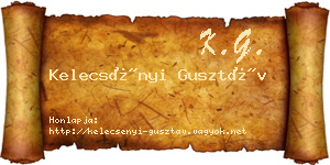 Kelecsényi Gusztáv névjegykártya